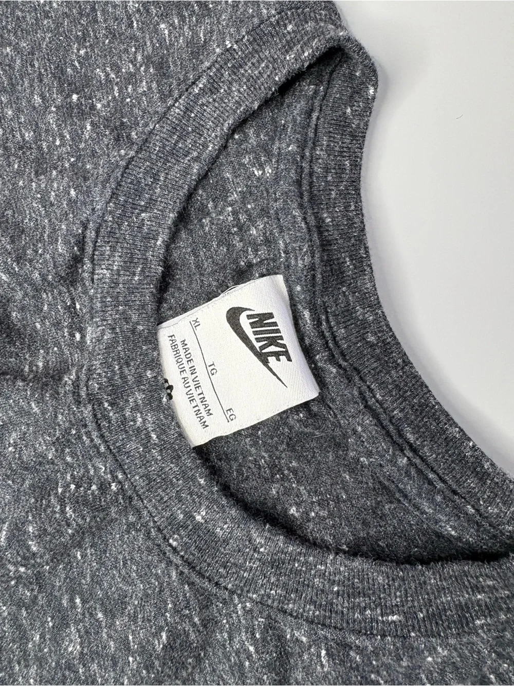 Nike Women’s Dark Heather Gray Muscle Tank with White Logo
